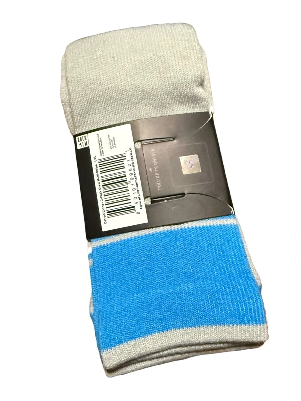 Detroit Lions Crew Socks 2 Pack L/XL 9-13